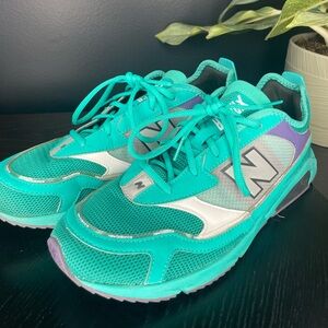 New Balance Turquoise and Violet Athletic Shoes X-racer